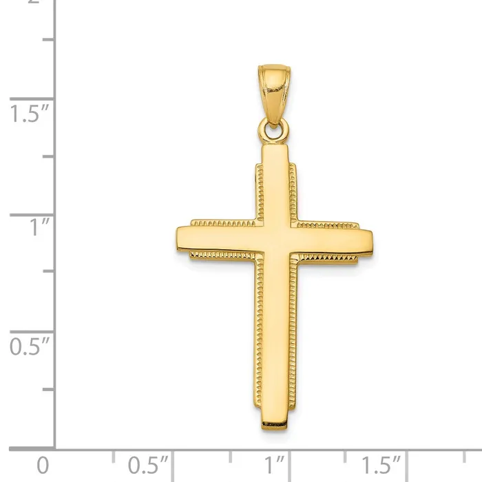 TreasureFineJewelers 14K Solid Cross Pendant Necklaces