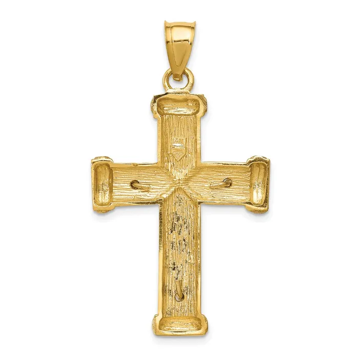 TreasureFineJewelers 14k Twotone Crucifix Pendant Rings
