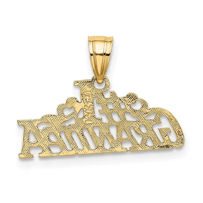 TreasureFineJewelers Charm Necklaces 14k 1 GRANDPA Charm