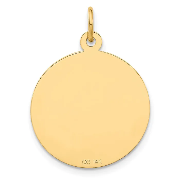 TreasureFineJewelers Charm Necklaces 14k LAS VEGAS Disc Charm