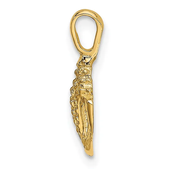 TreasureFineJewelers Charm Necklaces 14K Mini Conch Shell Charm