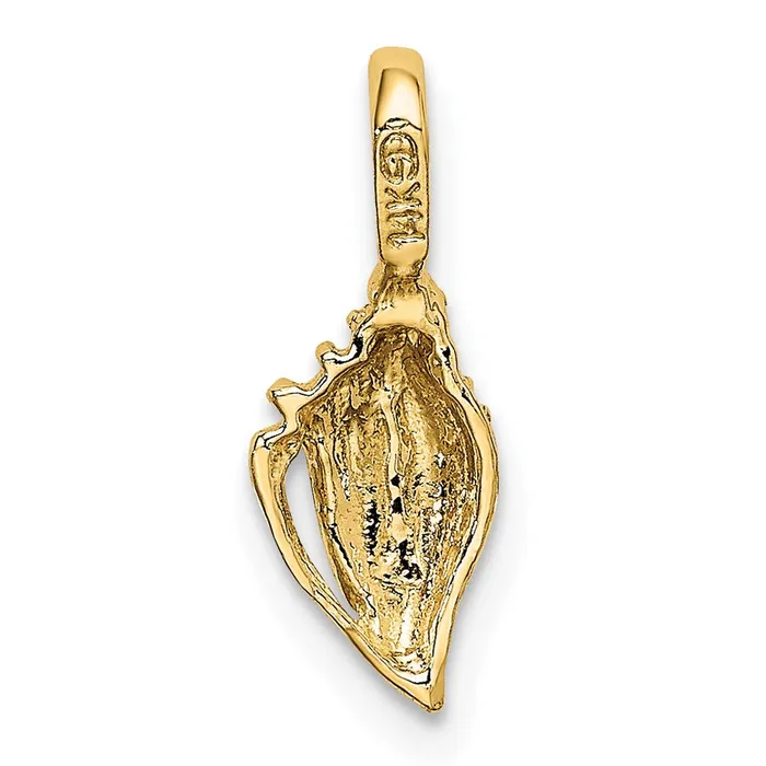 TreasureFineJewelers Charm Necklaces 14K Mini Conch Shell Charm