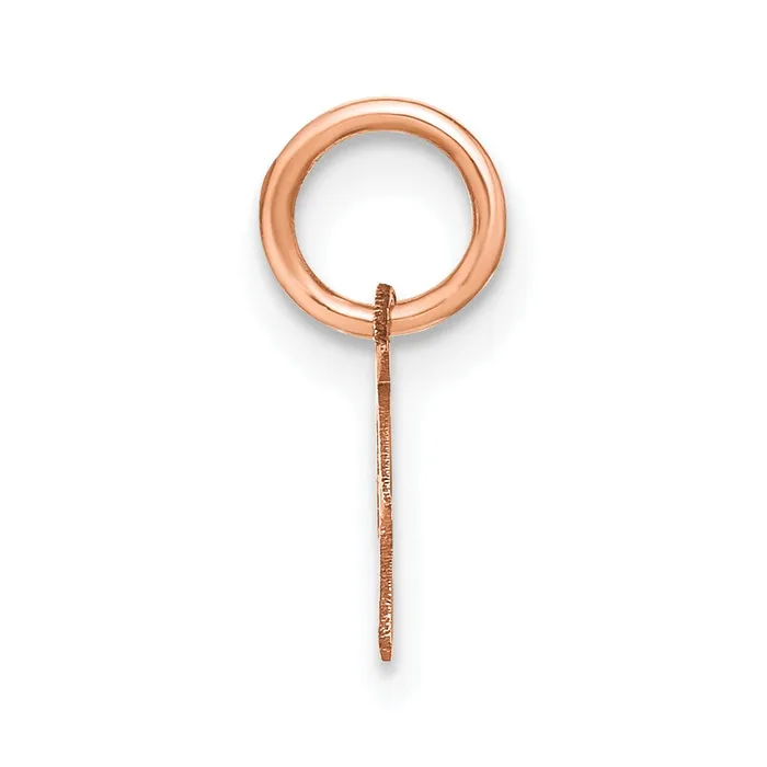 TreasureFineJewelers Charm Necklaces 14k Rose Gold Upper case Letter P Initial Charm