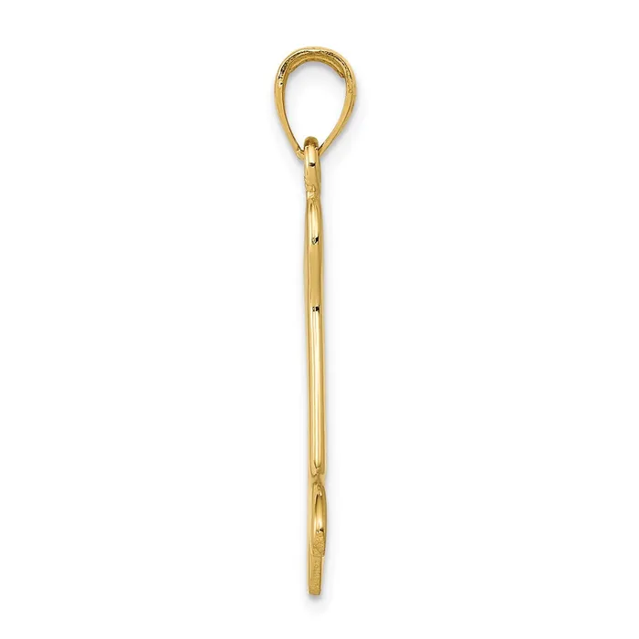 TreasureFineJewelers Charm Necklaces 14k Solid Polished Dog Bone Charm
