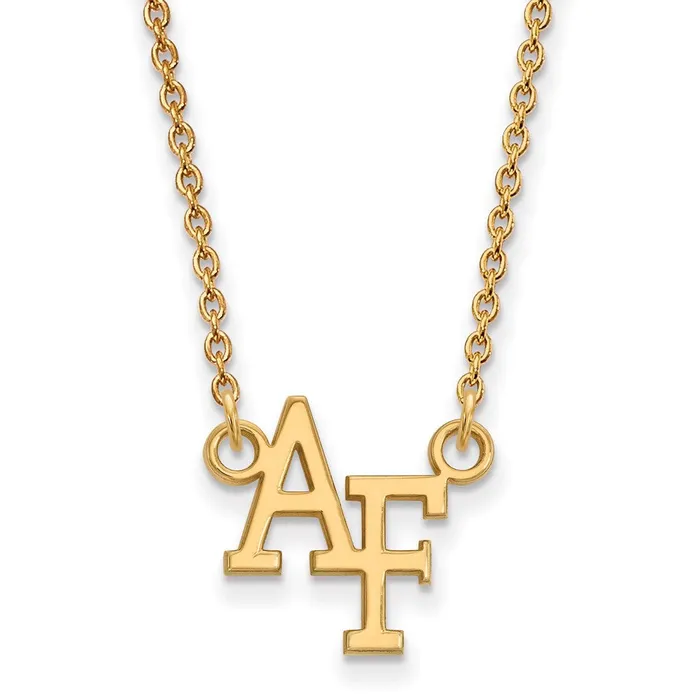 TreasureFineJewelers Necklaces 10k Gold US Air Force Academy Small Pendant Necklace TreasureFineJewelers Necklaces 10k Gold US Air Force Academy Small Pendant Necklace