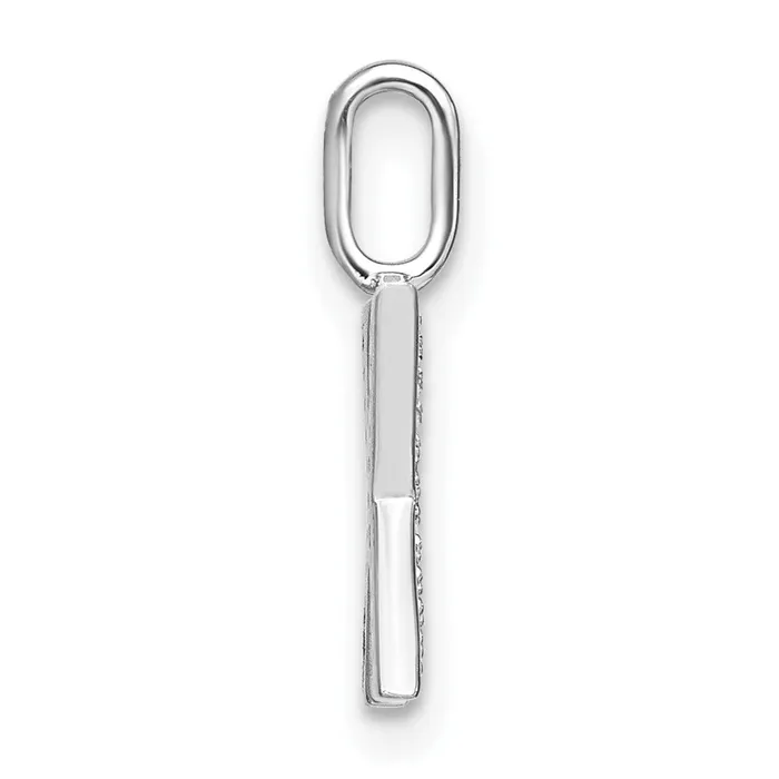 TreasureFineJewelers Necklaces 14K White Gold Diamond Lower Case Letter X Initial Pendant