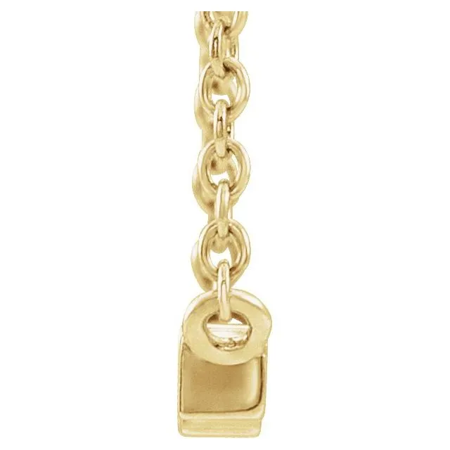 TreasureFineJewelers Necklaces 14K Yellow Gold 18 CTW Natural Diamond Bar 18 Necklace