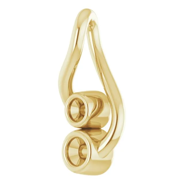 TreasureFineJewelers Necklaces 14K Yellow Gold Hold You Forever Pendant Mounting