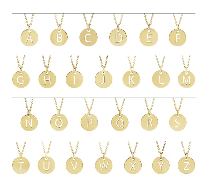 TreasureFineJewelers Necklaces 18K Rose GoldPlated Sterling Silver Initial S 10 mm Disc 1618 Necklace