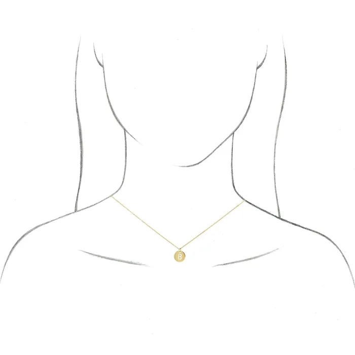 TreasureFineJewelers Necklaces 18K Rose GoldPlated Sterling Silver Initial S 10 mm Disc 1618 Necklace