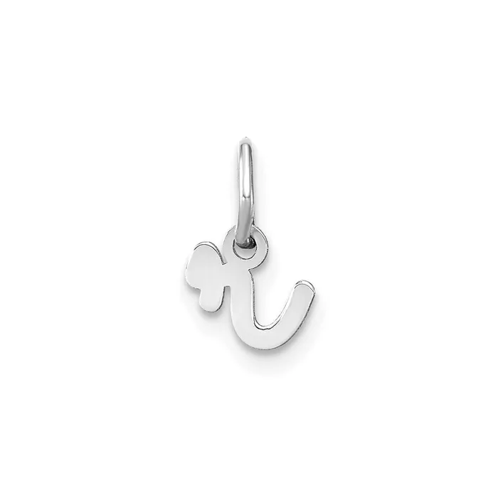 TreasureFineJewelers Necklaces Sterling Silver Rhodiumplated Lower case Letter R Initial Charm TreasureFineJewelers Necklaces Sterling Silver Rhodiumplated Lower case Letter R Initial Charm