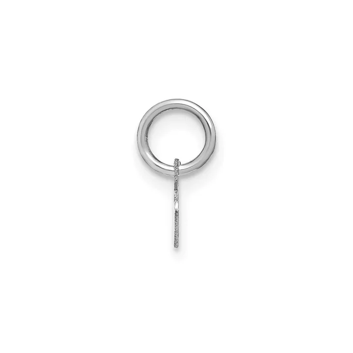 TreasureFineJewelers Necklaces Sterling Silver Rhodiumplated Lower case Letter R Initial Charm
