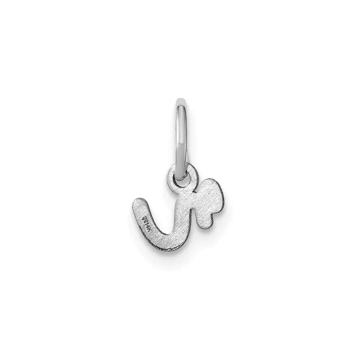 TreasureFineJewelers Necklaces Sterling Silver Rhodiumplated Lower case Letter R Initial Charm