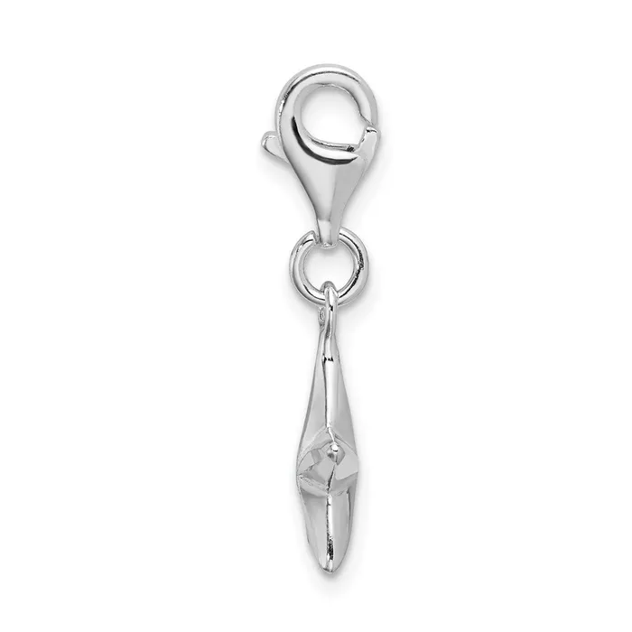 TreasureFineJewelers Rings Sterling Silver Amore La Vita Rhodiumplated Diamondcut Star Charm