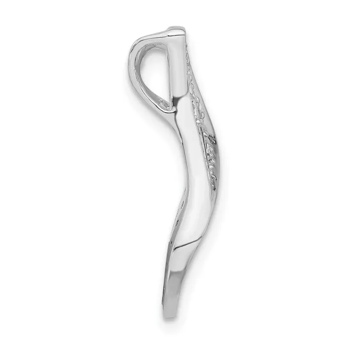 TreasureFineJewelers Rings Sterling Silver Rhodiumplated CZ Slide