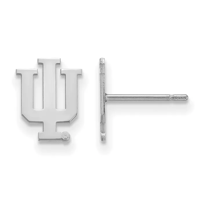 TreasureFineJewelers Sterling Silver Rhodiumplated Indiana University IU Extra Small Post Earrings Earrings TreasureFineJewelers Sterling Silver Rhodiumplated Indiana University IU Extra Small Post Earrings Earrings