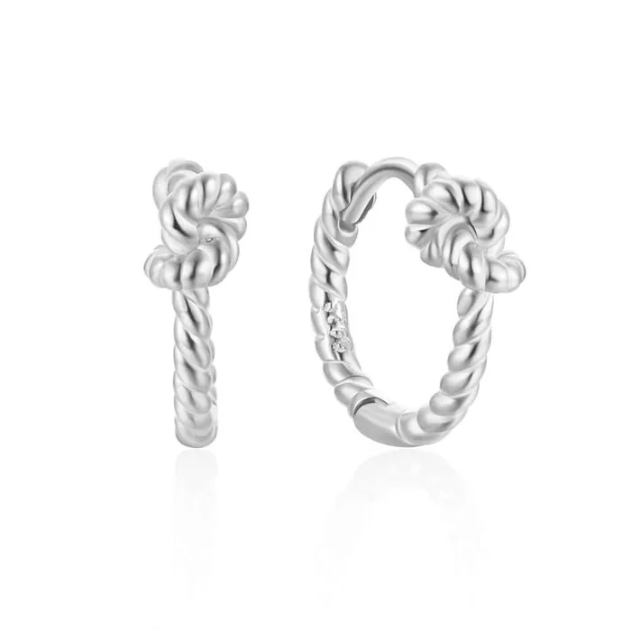 Trendolla Jewelry Earrings Fashion Geometric Twist Huggie Earring for Women