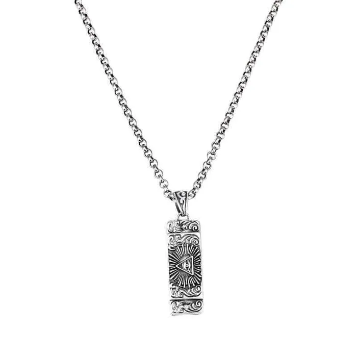 Trendolla Jewelry Necklaces 925 Sterling Silver Cross Eye of Horus Virgin Mary Harmonica Necklace Trendolla Jewelry Necklaces 925 Sterling Silver Cross Eye of Horus Virgin Mary Harmonica Necklace