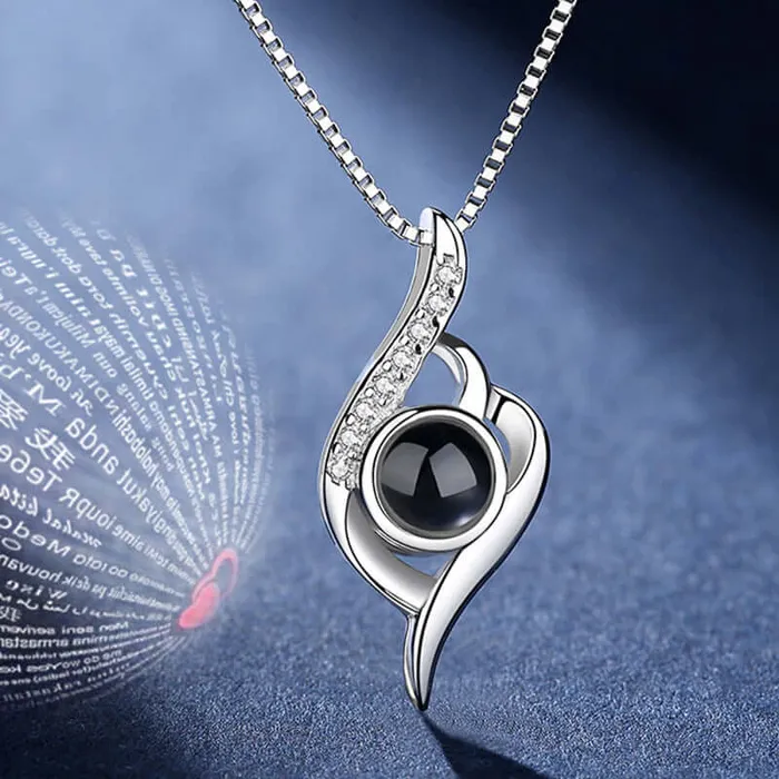 Trendolla Jewelry Necklaces Sterling Silver Pattern Personalized Charm Necklace With Picture Inside