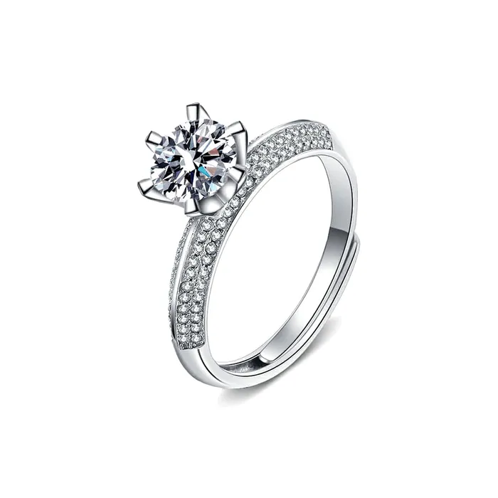 Trendolla Jewelry Rings Classic 925 Silver Moissanite Mens and Womens Rings Trendolla Jewelry Rings Classic 925 Silver Moissanite Mens and Womens Rings
