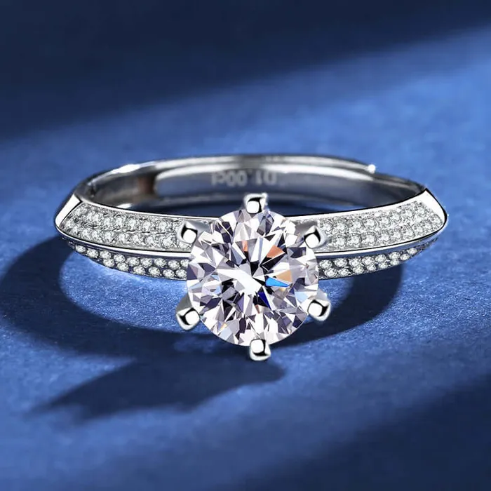 Trendolla Jewelry Rings Classic 925 Silver Moissanite Mens and Womens Rings