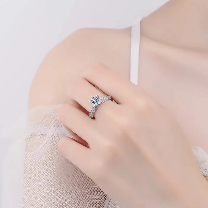 Trendolla Jewelry Rings Classic 925 Silver Moissanite Mens and Womens Rings
