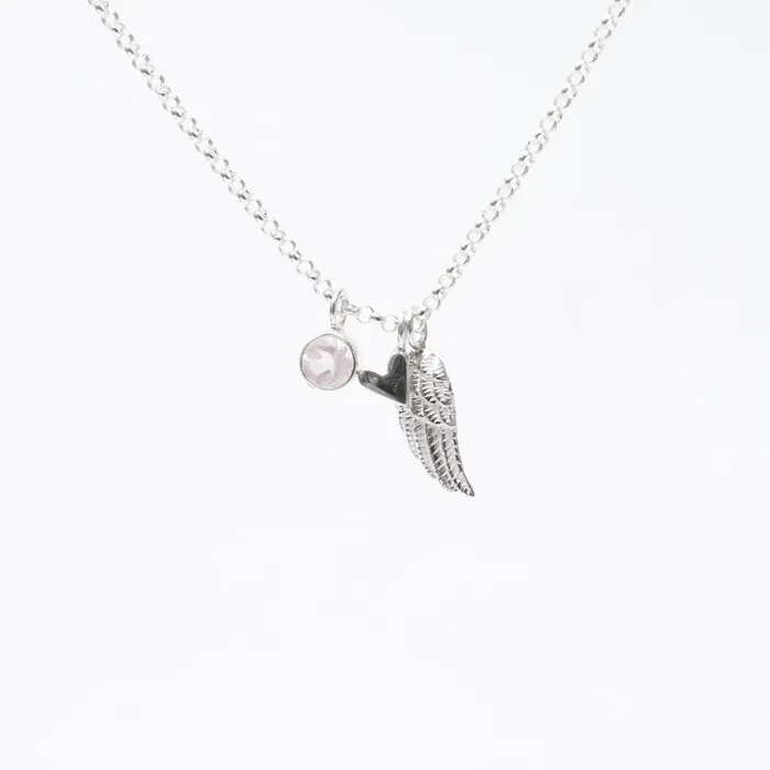 Mimi Marge Necklaces Rose Quartz Charm Style Necklace