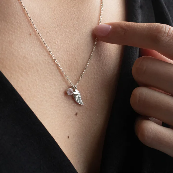 Mimi Marge Necklaces Rose Quartz Charm Style Necklace