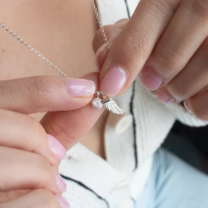 Mimi Marge Necklaces Rose Quartz Charm Style Necklace