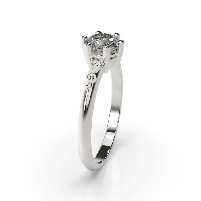 Music Note Engagement Ring Music Note Ring White MyUniqueRing Rings