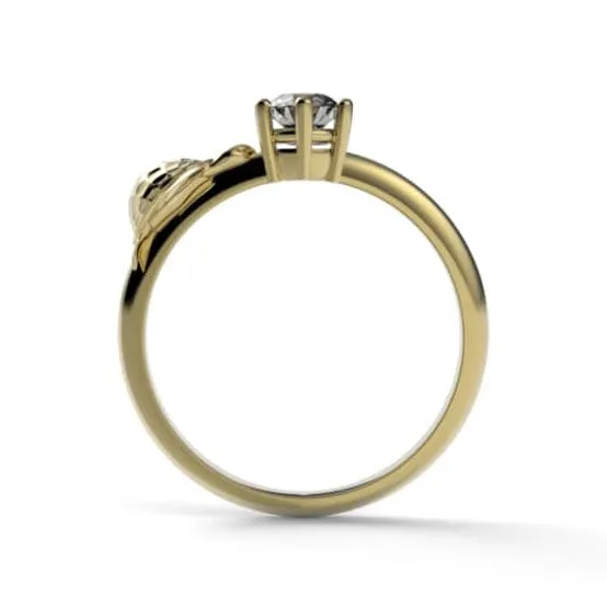 MyUniqueRing Rings Turtle Engagement Ring 14k Yellow Gold Tortoise