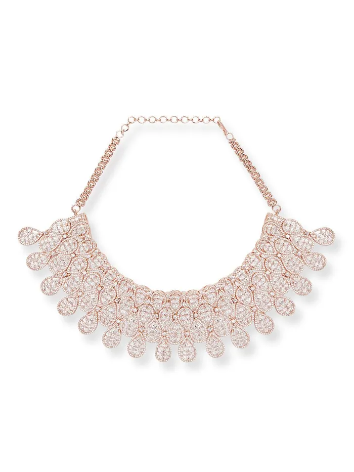 Necklaces Rose Radiant CZ Necklace Set Curio Cottage