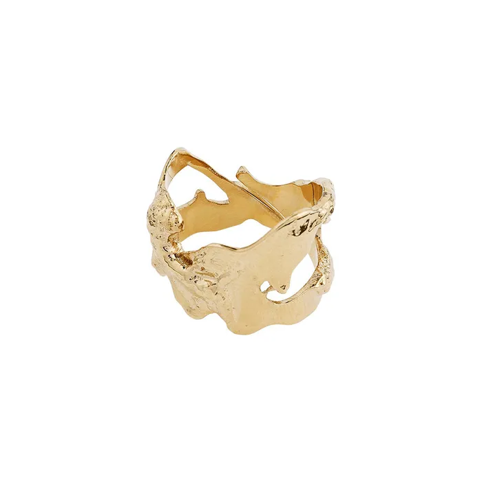 Pilgrim Rings Compass Gold Plated Ring