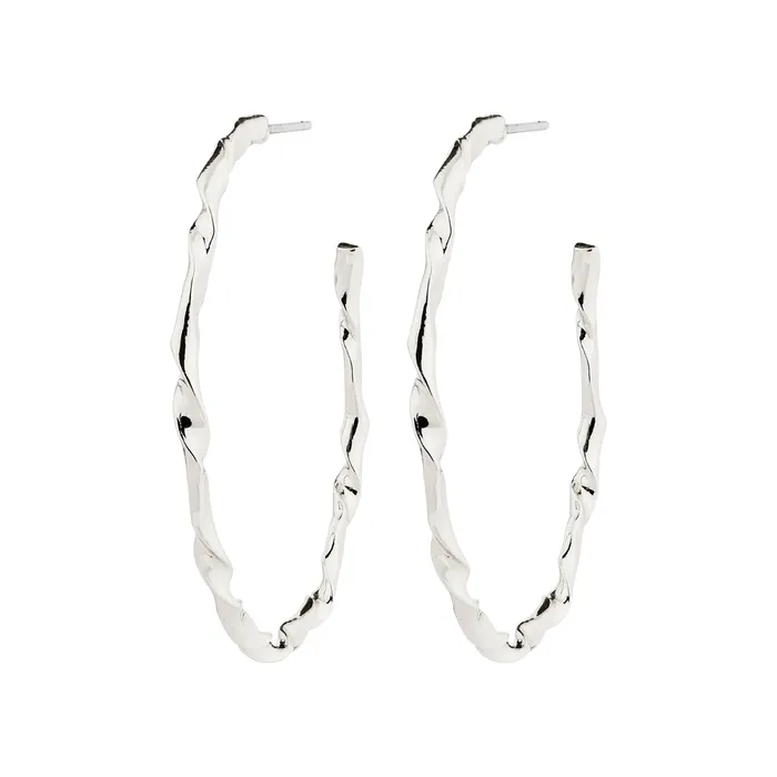 Pilgrim Rings Wyatt Silver Plated Hoops