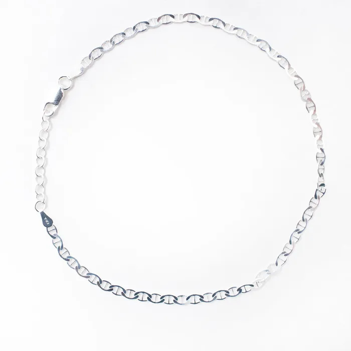 Rings Silver Lotus Silver Marine Link Anklet