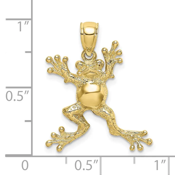 10K 2D Frog wPot Belly CharmWBC10K6560 WB Choice Jewelry Charm Necklaces