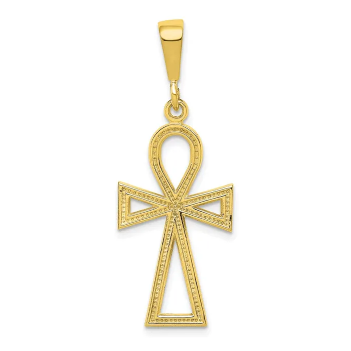 10K Ankh Cross CharmWBC10C290 WB Choice Jewelry Charm Necklaces