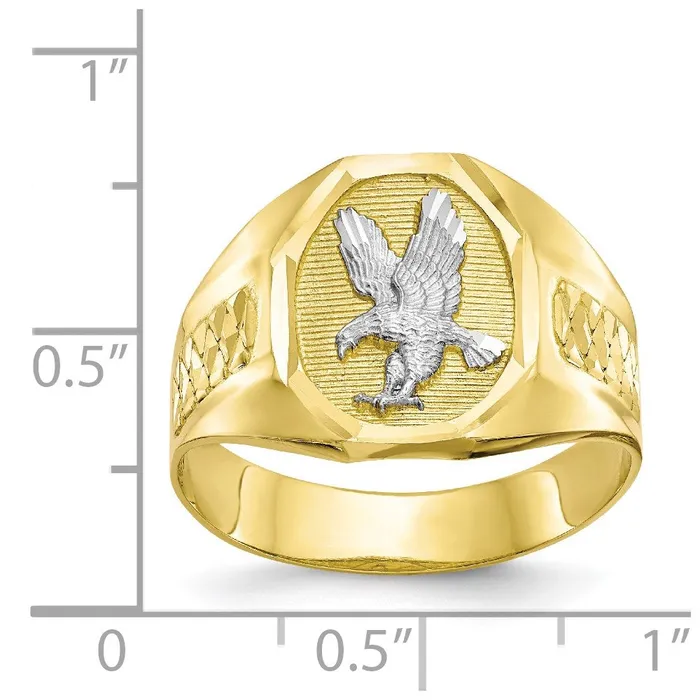 10k Rhodium Mens Eagle RingWBC10C1301 WB Choice Jewelry Rings