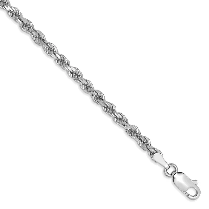 10k White Gold 3mm Diamondcut Rope ChainWBC10K023W8 WB Choice Jewelry Rings 10k White Gold 3mm Diamondcut Rope ChainWBC10K023W8 WB Choice Jewelry Rings