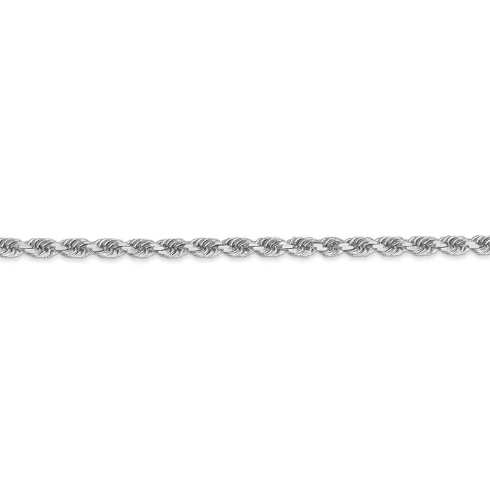10k White Gold 3mm Diamondcut Rope ChainWBC10K023W8 WB Choice Jewelry Rings