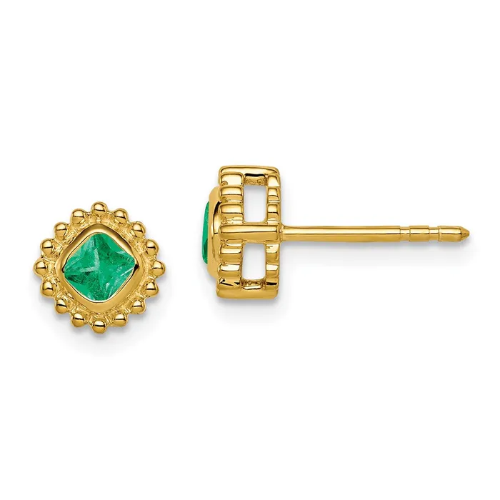 14k Cushion Emerald EarringsWBCEM7201EMY WB Choice Jewelry Earrings