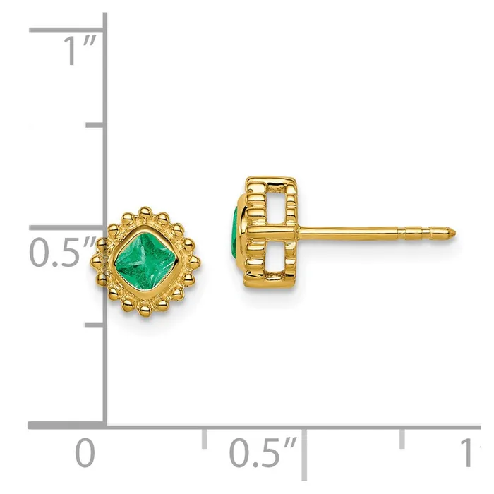 14k Cushion Emerald EarringsWBCEM7201EMY WB Choice Jewelry Earrings
