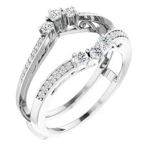 14K White 13 CTW Diamond Ring Guard 652100100PSTWBC WB Choice Jewelry Rings 14K White 13 CTW Diamond Ring Guard 652100100PSTWBC WB Choice Jewelry Rings