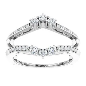 14K White 13 CTW Diamond Ring Guard 652100100PSTWBC WB Choice Jewelry Rings