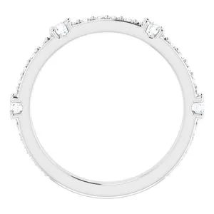 14K White 25 mm Round 12 CTW Diamond Anniversary Band123154604PSTWBC WB Choice Jewelry Rings
