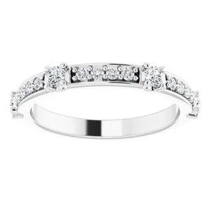 14K White 25 mm Round 12 CTW Diamond Anniversary Band123154604PSTWBC WB Choice Jewelry Rings