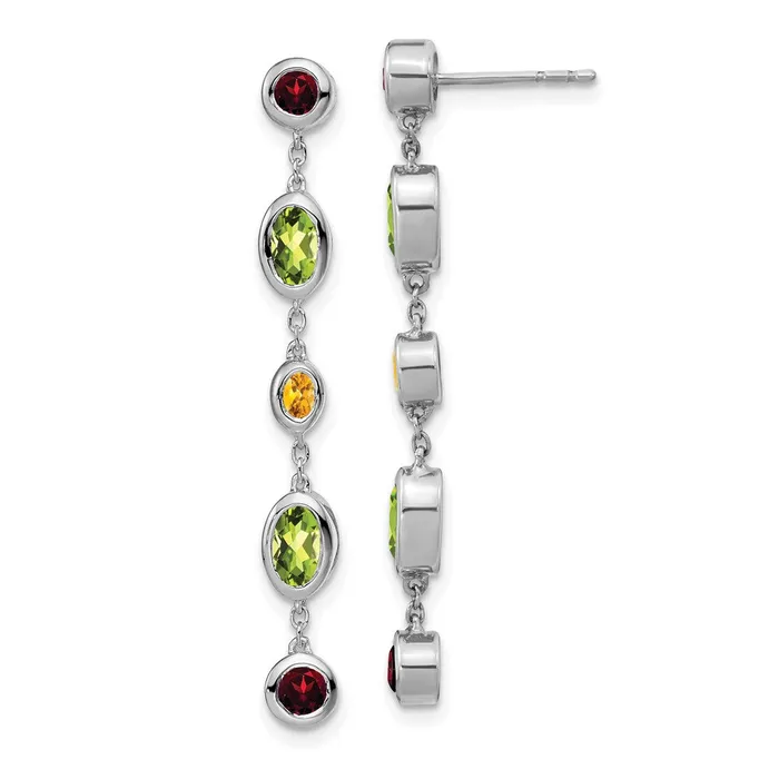 14k White Gold GarnetPeridotCitrine Dangle EarringsWBCEM7133GAPECIW WB Choice Jewelry Earrings 14k White Gold GarnetPeridotCitrine Dangle EarringsWBCEM7133GAPECIW WB Choice Jewelry Earrings