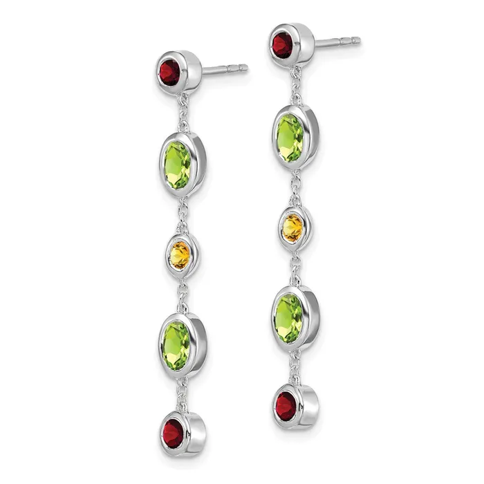 14k White Gold GarnetPeridotCitrine Dangle EarringsWBCEM7133GAPECIW WB Choice Jewelry Earrings 14k White Gold GarnetPeridotCitrine Dangle EarringsWBCEM7133GAPECIW WB Choice Jewelry Earrings