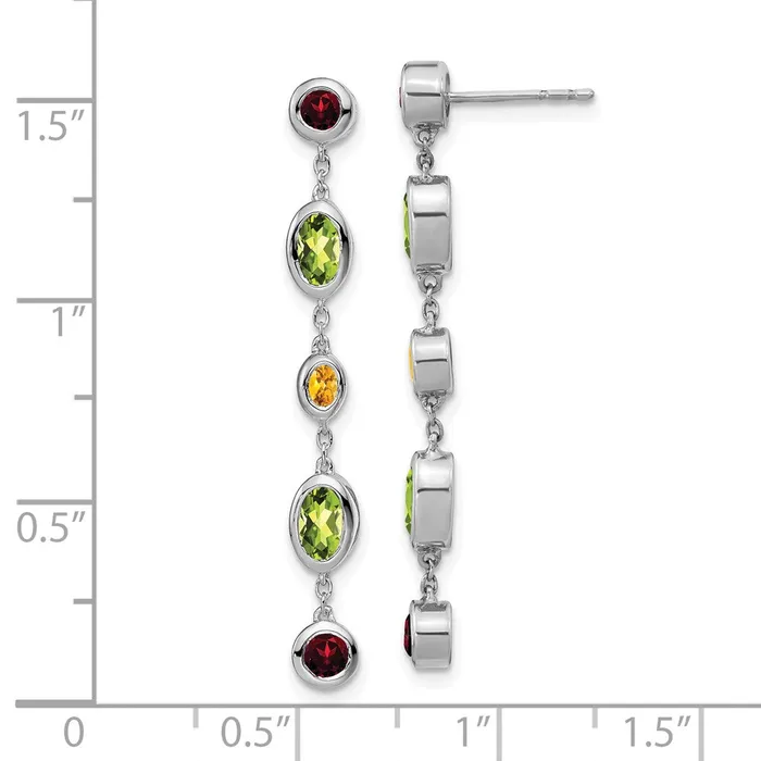14k White Gold GarnetPeridotCitrine Dangle EarringsWBCEM7133GAPECIW WB Choice Jewelry Earrings 14k White Gold GarnetPeridotCitrine Dangle EarringsWBCEM7133GAPECIW WB Choice Jewelry Earrings