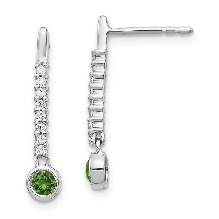 14k White Gold GreenWhite Diamond EarringsWBCEM5577GD033WA WB Choice Jewelry Earrings 14k White Gold GreenWhite Diamond EarringsWBCEM5577GD033WA WB Choice Jewelry Earrings